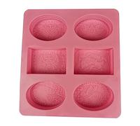 PANGBOER Stampo in silicone per sapone, 6 cavità in resina, per fare sapone, muffin, cupcake