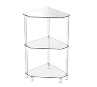 PANGBOER Tavolino angolare portatile in acrilico con tre ripiani per un uso efficiente di risparmio di spazio in qualsiasi stanza Organizzazione Organizzatore