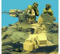PANGCHENG 1/35 Equipaggio di Carri Armati russi Moderni Due Figure e Una Figura di Busto Figura storica Kit in Resina Non assemblato Non Verniciato