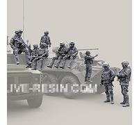 PANGCHENG Set Soldato Russo Moderno 1/35, 9 Persone, Soldato Modello in Resina GK, temi Militari, Kit Non assemblato e Non Dipinto