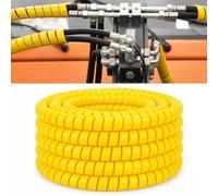 Pangda Protezione per cavo flessibile a spirale da 6,5 m, 2,5 cm, colore giallo, resistente, resistente all'abrasione, per tubi idraulici, cavi elettrici, automotive
