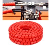 Pangda Protezione per cavo flessibile a spirale da 7,6 m, 2,5 cm, resistente, guaina protettiva per tubi idraulici, cavi elettrici, automotive