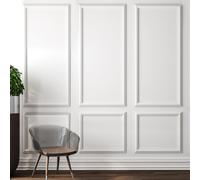 Pangda Set di 3 pannelli per stampaggio a parete, pannelli prefabbricati per modanatura di pareti interne, pannelli da parete prefabbricati per decorazione domestica