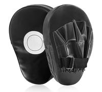 pangdapengpeng 1 Paio Colpitori Boxe, Focus Pads Boxing PU, Paracolpi Boxe per Allenamento di Arti Marziali, Muay Thai, Karate, Taekwondo, Allenamento Fitness (Nero)