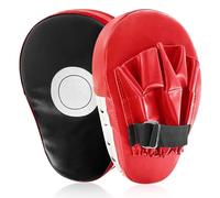 pangdapengpeng 1 Paio Colpitori Boxe, Focus Pads Boxing PU, Paracolpi Boxe per Allenamento di Arti Marziali, Muay Thai, Karate, Taekwondo, Allenamento Fitness (Rosso)
