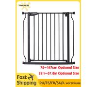 PANGDUBE Cancello di sicurezza per bambini Barriera per scale montata a pressione Recinzione a prova di bambino per porte scale Nessuna installazione di trapano 75-120 cm