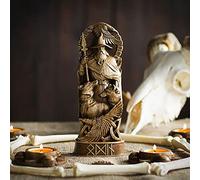 PANGHUBO Statua in resina di Dio Odin/Thors/Loki/Freyja, statuetta di divinità nordica per Zeus Odino Thor, preghiera nordica, decorazione per la casa (B)