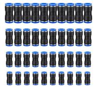 Pangocho 40pcs Raccordo linea aria Connettore a spinta diritto in plastica Collegare il kit di montaggio Tubo di rilascio Tubo Adattatore giunto pneumatico 6/8/10 / 12mm