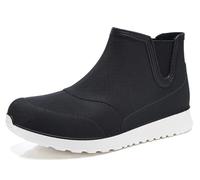 Pangolin Stivaletti Pioggia Impermeabili Unisex in PVC, Scarpe Antipioggia Slip On Tipo Chelsea con Elastico Laterale, Suola Antiscivolo per Città Giardino Nero 44 EU