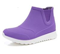 Pangolin Stivaletti Pioggia Impermeabili Unisex in PVC, Scarpe Antipioggia Slip On Tipo Chelsea con Elastico Laterale, Suola Antiscivolo per Città Giardino Viola 37 EU