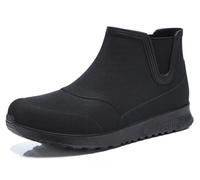 Pangolin Stivaletti Pioggia Impermeabili Unisex in PVC, Scarpe Antipioggia Slip On Tipo Chelsea con Elastico Laterale, Suola Antiscivolo per Città Giardino Nero-A 43 EU
