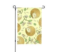 Pangolini e margherite, bandiera estiva da giardino bifacciale da 12x18 pollici per esterni