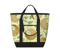Pangolini e margherite,Borsa porta pranzo grande capacità isolata per donne e uomini, lavoro, picnic, viaggi