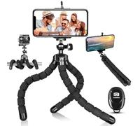 pangshi Treppiede per telefono, mini treppiede flessibile per iPhone con telecomando wireless, treppiede portatile per registrazione video, vlogging, selfie, compatibile con iPhone, Android