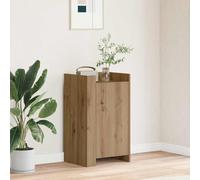 Pangshiyuan Credenza con materiale in legno, design rustico in rovere con ante a cerniera, per soggiorno, sala da pranzo, corridoio, rovere Artisan, 45 W x 35 D x 75 H cm