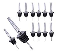 pangutheos 12 Pezzi Versatori In Acciaio, 16-20mm Beccuccio Liquore Tappo | Inox Metal pour Versatore Dosatore Professionale Versatore per Liquori per Vino Olio Cocktail Succo