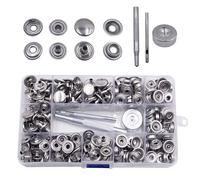 pangutheos 300 Pezzi Bottoni Automatici a Pressione da Cucito, Kit Bottoni a Pressione con 3 Strumenti di Impostazione per Pelle, Tela, Tutti I Tessuti, Abbigliamento, Scarpe, Cinture