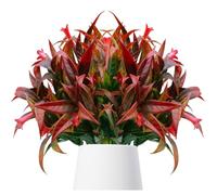 pangutheos 4 Pezzi Piante Artificiali Arbusti in Plastica, Fiori Finti Da Interno, Finti da Piante Finte per Giardino Soggiorno Cucina Vaso Casa Ufficio Decori
