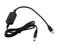 PANHDK Cavo di alimentazione flessibile da USB C tipo C a 5,5 x 2,1 mm, regolabile da 5 V, 9 V, 12 V, 15 V, 20 V, PD, per computer portatili, monitor LCD, ventola DVR per auto