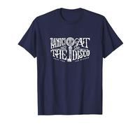 Panic! At The Disco - Logo Chiave Teschio Maglietta, Uomo, Navy, L
