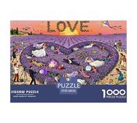 Panico delle api di lavanda della Provenza Puzzle in Legno Impermeabile DIY Puzzles Da 1000 Pezzi Per Adulti Impossibili Per Decorazioni Domestiche