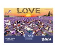 Panico delle api di lavanda della Provenza Puzzle in Legno Impermeabile DIY Puzzles Da 1000 Pezzi Per Adulti Impossibili Giochi Educativi