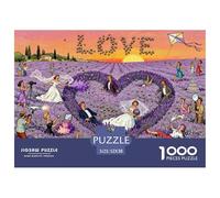 Panico delle api di lavanda della Provenza Puzzle in Legno Impermeabile Puzzles Da 1000 Pezzi Regali Per Adulti Colorati Per Decorazioni Domestiche