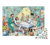 Panico nella sala parto dell'ospedale Puzzle in Legno Impermeabile DIY Puzzles Da 1000 Pezzi Regali Per Adulti Divertenti Giochi Di Impegnativi