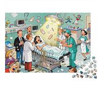 Panico nella sala parto dell'ospedale Puzzle in Legno Impermeabile Puzzles Da 1000 Pezzi Per Adulti Impossibili Per Decorazioni Domestiche