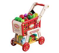 Panier De Marchandise Jouet Pour Cuisine | Caddie Pour - Jeu D’Imitation Supermarché Avec Accessoires | Cadeau Anniversaire Éducatif Pour Filles Garçons Tout-Petits Jeux De Rôle