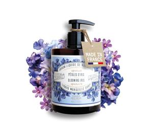 Panier des Sens - Sapone Liquido di Marsiglia Petali di Iris - Sapone Mani Idratante - con Olio d’Oliva - 96% di Ingredienti Naturali - Sapone Mani Made in France - 500ml