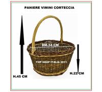 PANIERE DM.34 VIMINI LUX CORTECCIA RINFORZATO CESTO CESTINO PANARO 11 2023