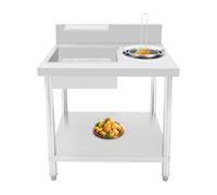 Panierisch Breeding Table Piano di lavoro commerciale impanatura di pollo fritto in acciaio inox con contenitore e cestino per ristoranti di pollo ristoranti fast food hotel