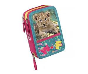 Panini Astuccio Scuola 3 Zip Flowers WWF Girl 56786