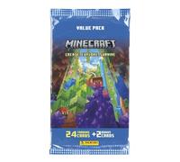 Panini Minecraft Trading Cards 3-Create, Explore, Survive Fat Pack 24 2 Carte Bonus, 004734B26FPF
