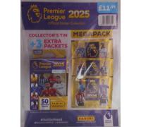 Panini Premier League 2025 Ufficiale Adesivi Megapack (Collector's Tin + 3