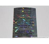 Panini Road To FIFA World Cup 2002 - Coupon Premiato Extra Sticker Glitzer Shiny