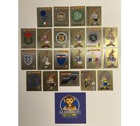 PANINI SET COMPLETO FIGURINE STICKERS 21 SCUDETTI BADGE EURO 92 CALCIATORI MINT