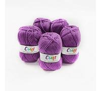 Panini Tessuti, 5 Gomitoli Lana Craft - Made in Italy - Disponibile più colori per lavori ai ferri n 3.5 e 4-50g 133 m - Fai da te, Filati, Lana