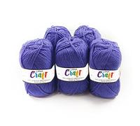 Panini Tessuti, 5 Gomitoli Lana Craft - Made in Italy - Disponibile più colori per lavori ai ferri n 3.5 e 4-50g 133 m - Fai da te, Filati, Lana