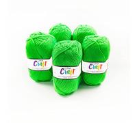 Panini Tessuti, 5 Gomitoli Lana Craft - Made in Italy - Disponibile più colori per lavori ai ferri n 3.5 e 4-50g 133 m - Fai da te, Filati, Lana