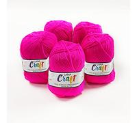 Panini Tessuti, 5 Gomitoli Lana Craft - Made in Italy - Disponibile più colori per lavori ai ferri n 3.5 e 4-50g 133 m - Fai da te, Filati, Lana