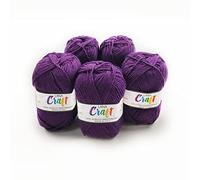 Panini Tessuti, 5 Gomitoli Lana Craft - Made in Italy - Disponibile più colori per lavori ai ferri n 3.5 e 4-50g 133 m - Fai da te, Filati, Lana