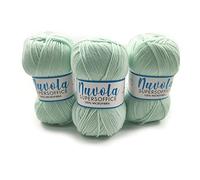 Panini Tessuti, Gomitoli Lana Nuvola Supersoffice 300 g (3x100 g) - 100% Microfibra Antipilling - Certificata Oeko-tex - Fai da Te, Handmade, Uncinetto