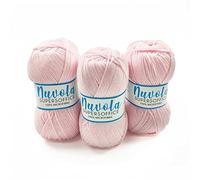 Panini Tessuti, Gomitoli Lana Nuvola Supersoffice 300 g (3x100 g) - 100% Microfibra Antipilling - Certificata Oeko-tex - Fai da Te, Handmade, Uncinetto