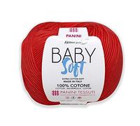 Panini Tessuti, Gomitolo Cotone Baby Soft - Made in Italy - Disponibile più colori per lavori ai ferri n.3-50g 179 m - Fai da te, Filati, Cotone