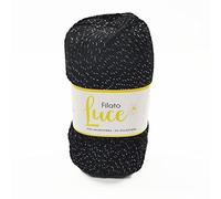 Panini Tessuti, Gomitolo Filato Luce con filo lamè all'interno 95% Microfibra - 5% Poliestere - Peso 100 g - Ferri n 3,5-4,5 Uncinetto n 3-4 - Handmade