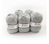 Panini Tessuti, Lana Craft x5 gomitoli - Made in Italy - Disponibile più colori per lavori ai ferri n 3.5 e 4-50g 133 m - Fai da te, Filati, Lana