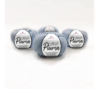 Panini Tessuti, Lana Piuma - 80% Lana Merinos 20% Acrilico - Peso 50g - Disponibile in più colori per lavori ai ferri n 3,5-4 e con gli uncinetti 3-3,5 - Fai da te, Filati