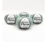 Panini Tessuti, Lana Piuma - 80% Lana Merinos 20% Acrilico - Peso 50g - Disponibile in più colori per lavori ai ferri n 3,5-4 e con gli uncinetti 3-3,5 - Fai da te, Filati,